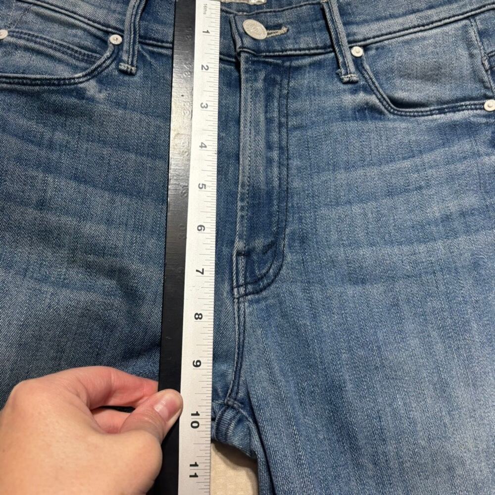 MOTHER Stunner Zip Ankle Step Fray Jeans Size 25 Good Girls Do Blue - Picture 5 of 12